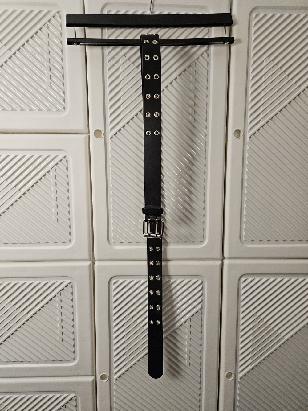 Black Studded Leather Belt